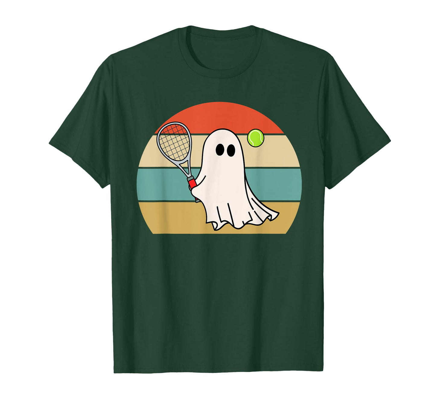 Funny Ghost Playing Tennis Lover For Men Women, Halloween T-Shirt