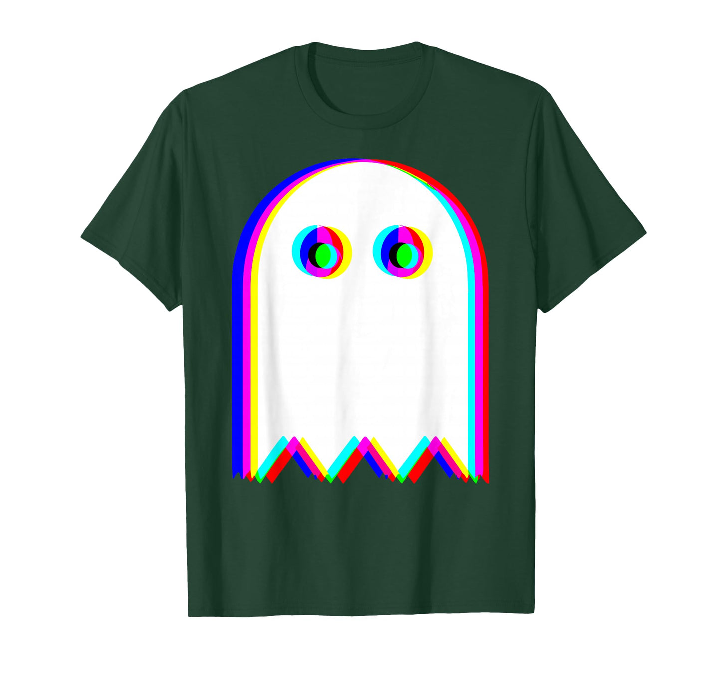 Trippy Ghost Vibrant Glitch Effects Vaporwave EDM Lover T-Shirt