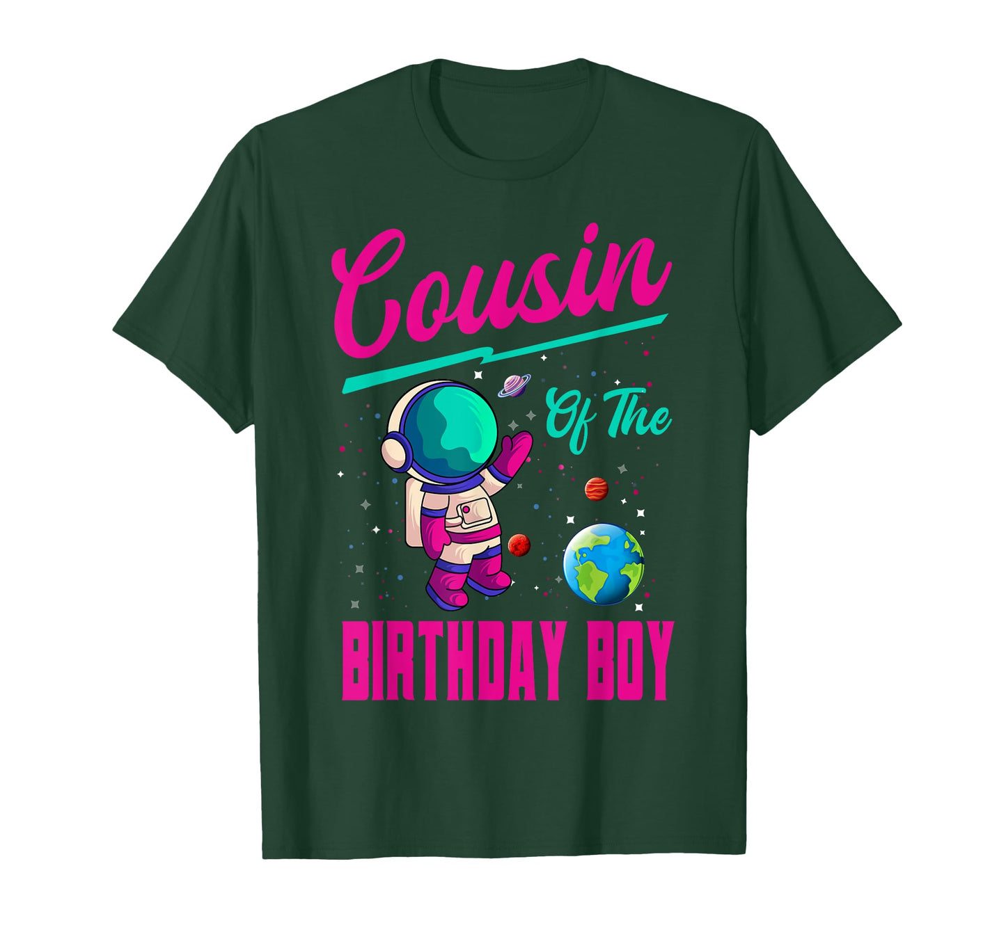 Cousin Of The Birthday Boy Space Party Planet Astronaut Bday T-Shirt