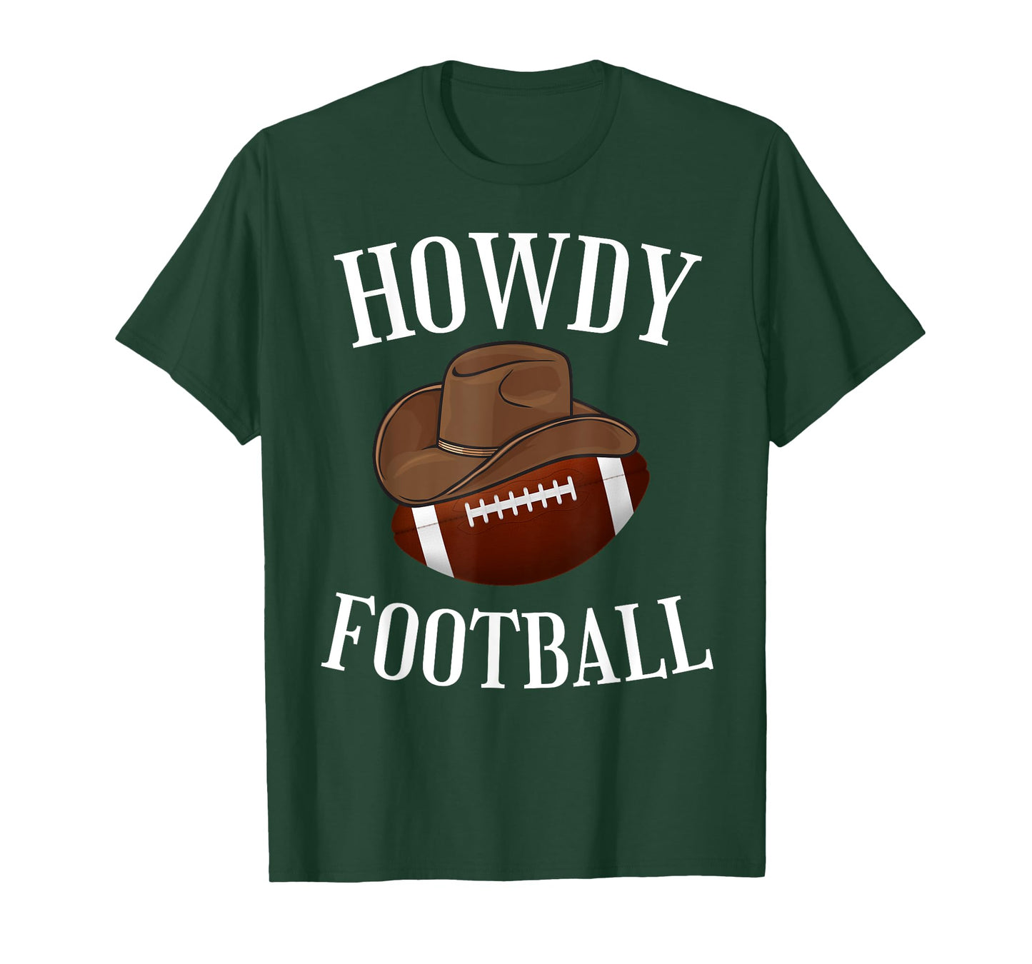 Howdy Football Cowboy Cowgirl Western Football Lover T-Shirt