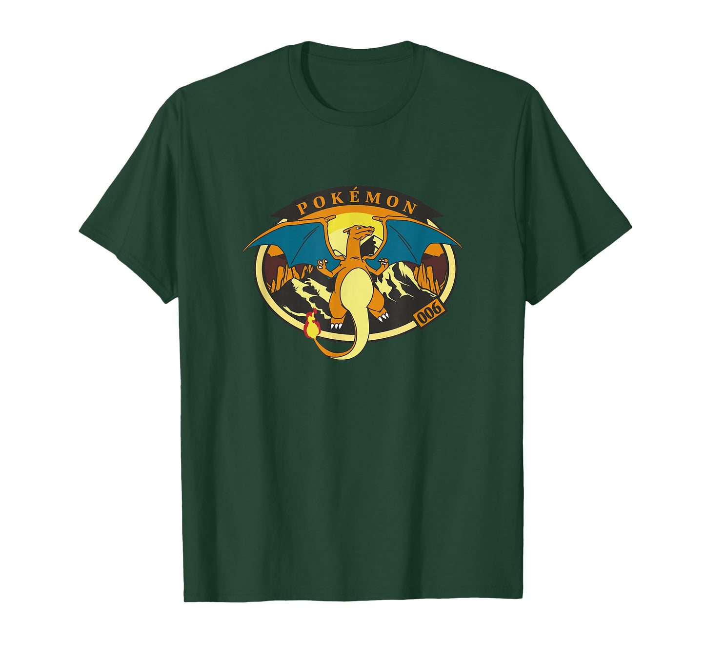 Pokémon Outdoor Adventures Charizard Mountain Volcano Badge T-Shirt