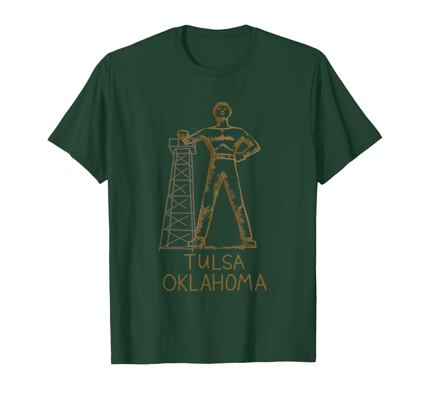 Tulsa Golden Driller Oklahoma T shirt Tshirt tee T-Shirt