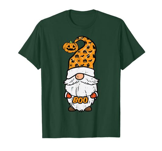 Halloween Gnome Boo Fall Garden Costume Women Girls Boys Kid T-Shirt