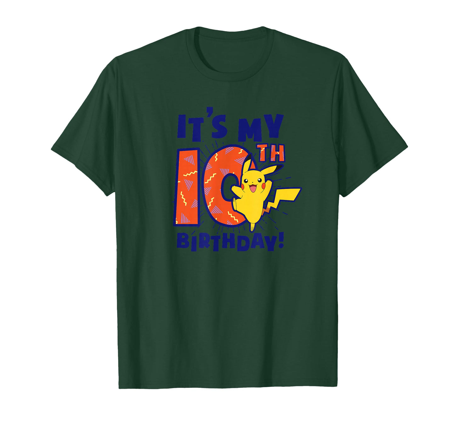 Pokémon Pikachu It's My 10th Birthday Awesome Celebration T-Shirt