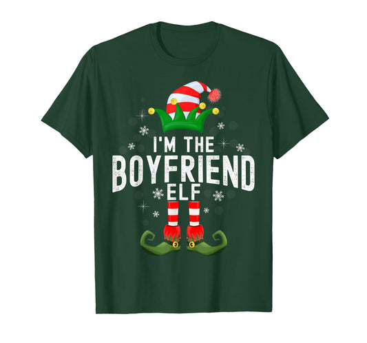 I'm The Boyfriend Elf Christmas Family PJS Costume T-Shirt