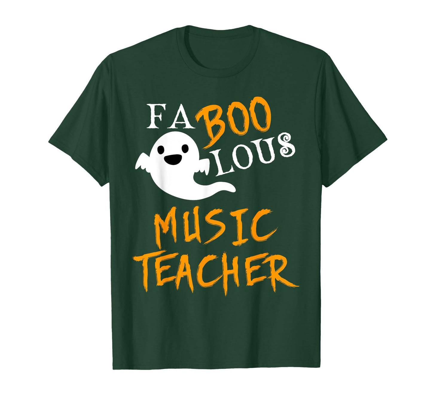 Faboolous Music Teacher Ghost Halloween Funny T-Shirt