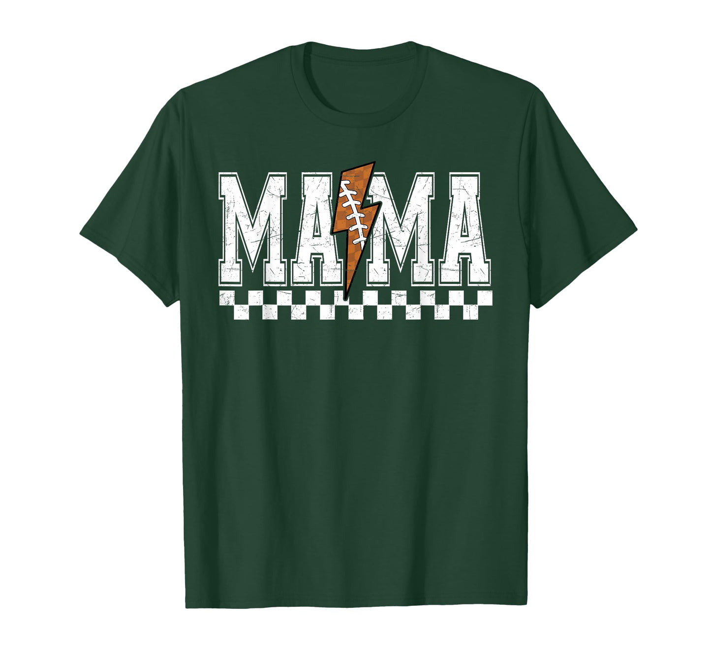 Football Mama Fall Lightning Bolt Football Mom Game Day T-Shirt