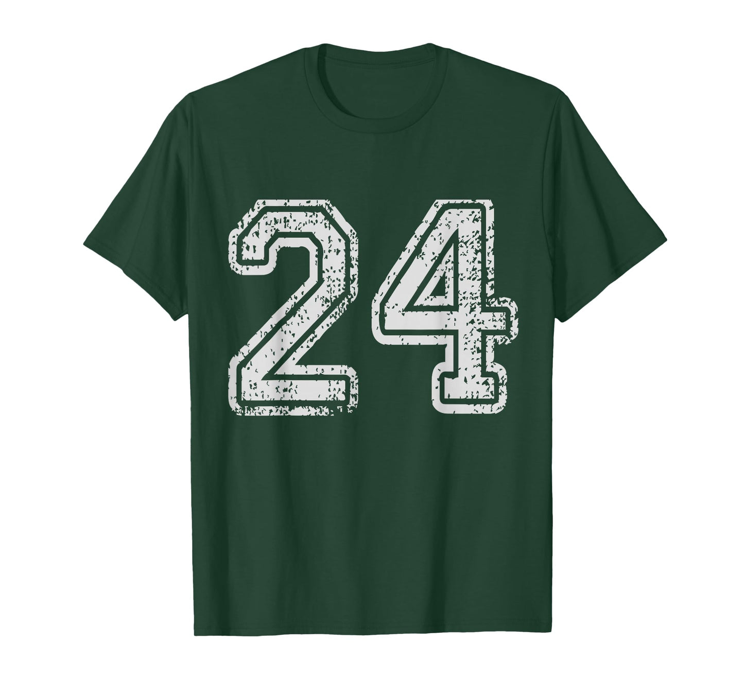 Team Jersey Uniforms Number 24 School Sports 24th Birthday T-Shirt