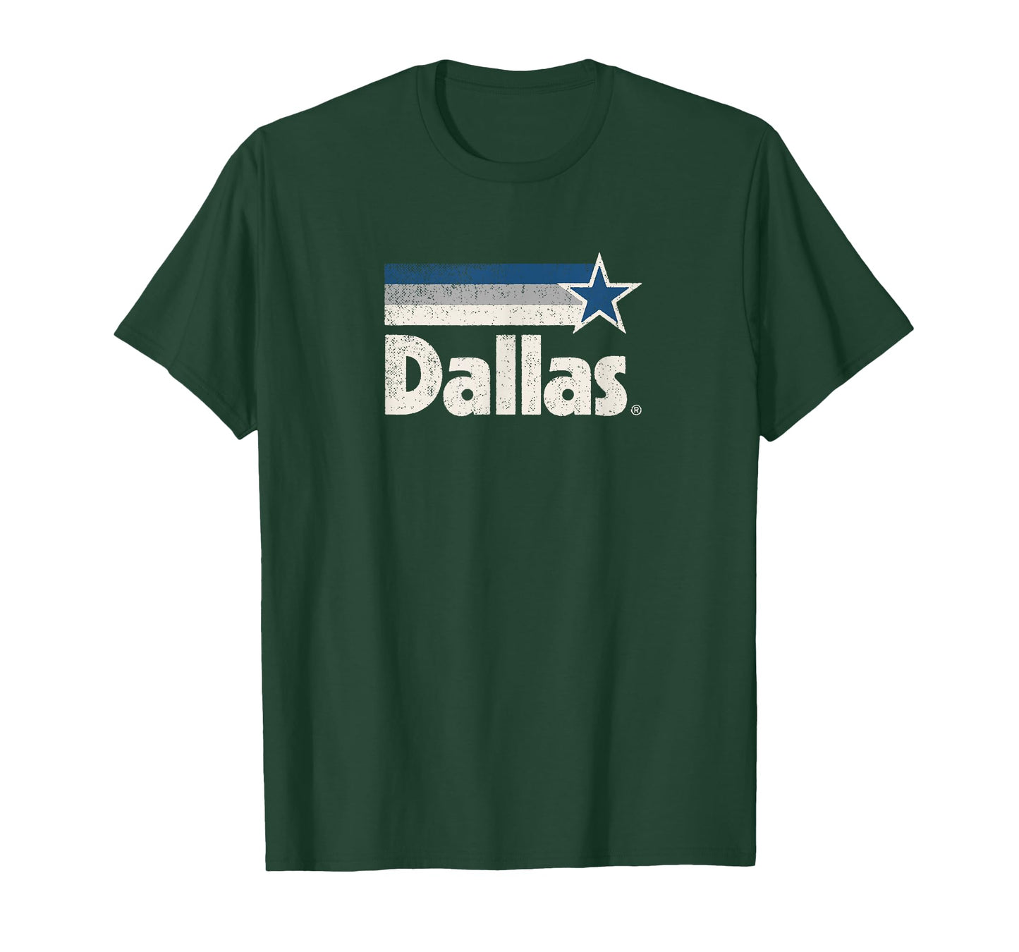 Vintage Dallas Texas City Strong Dallas TX Blue Stripes Star T-Shirt