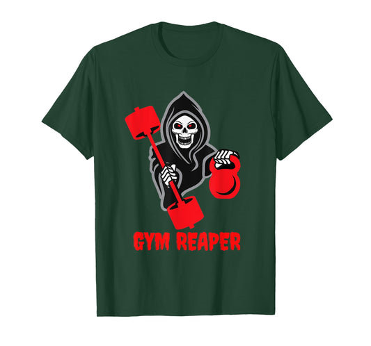 Gym Reaper Funny Halloween Workout T-Shirt