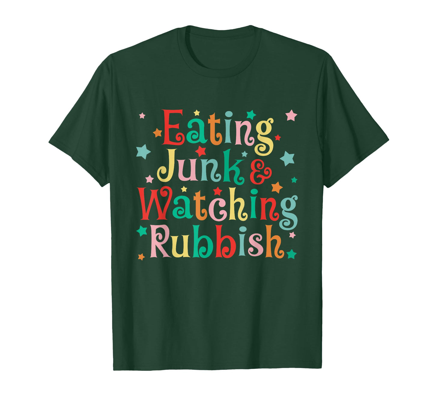 Eating Junk Xmas Food And Watching Rubbish Christmas Funny T-Shirt