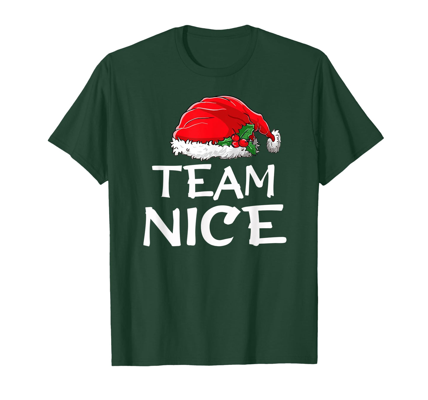 Team Nice Funny Christmas Pajamas Santa Claus Men Women Top T-Shirt