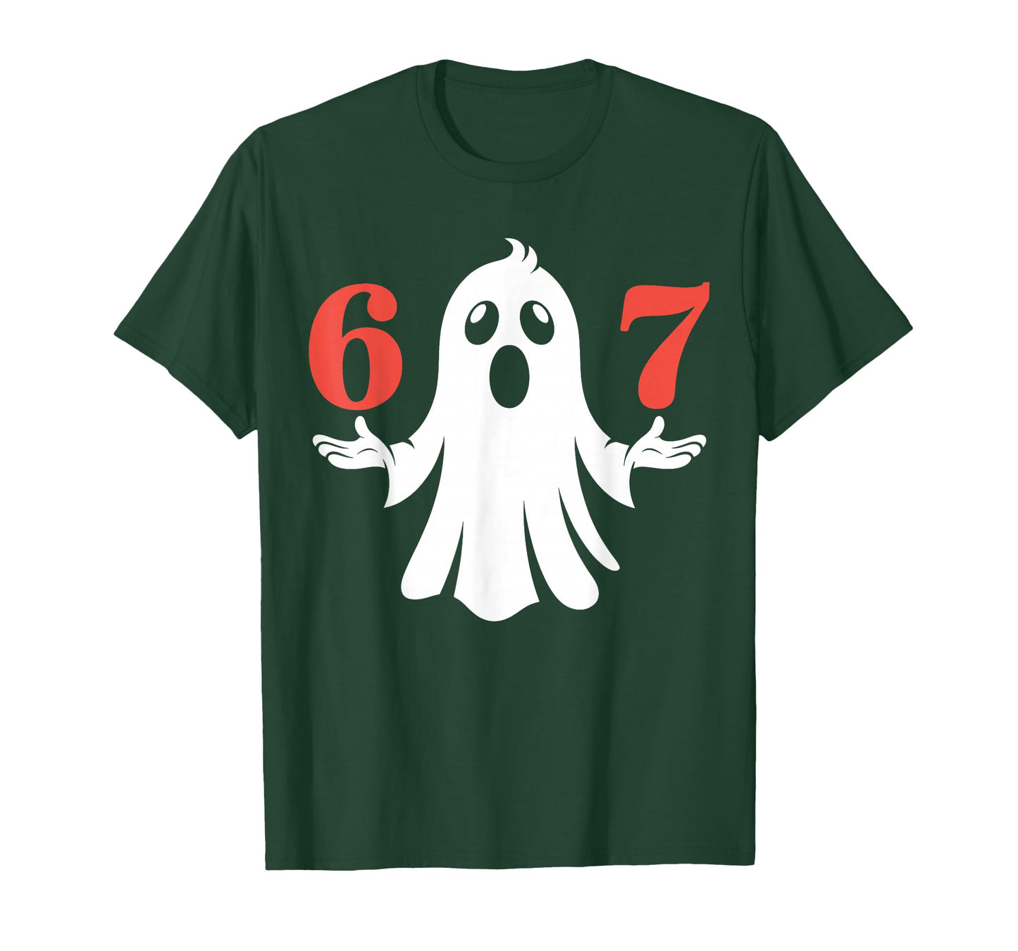 Six Seven Meme 6 7 Halloween Ghost Costume T-Shirt