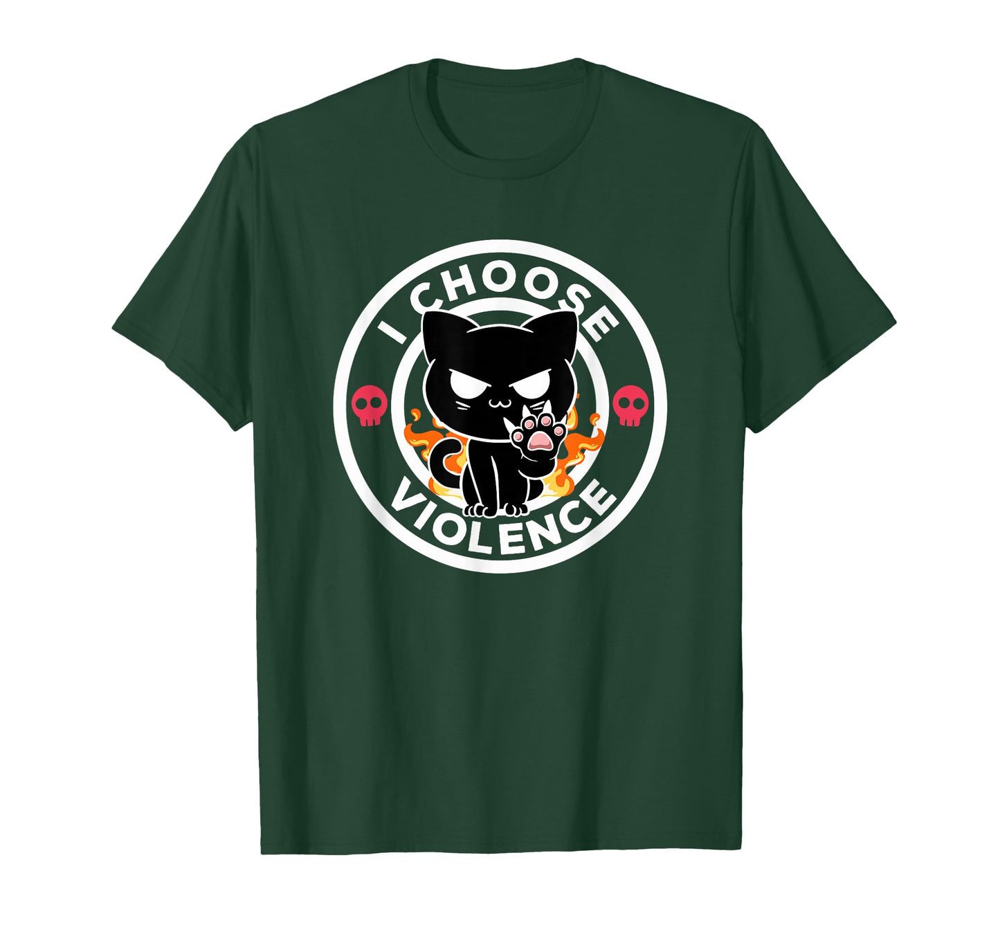 I Choose Violence Today Cat Irony and Sarcasm Funny Cat T-Shirt