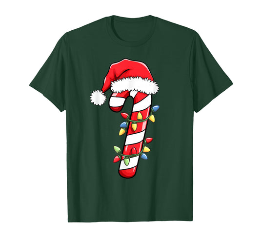 Christmas Candy Cane Santa Xmas Family Kid Toddler Women Men T-Shirt
