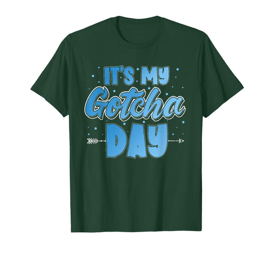 It's My Gotcha Day Kids Adoption Announcement Graphic Boys T-Shirt