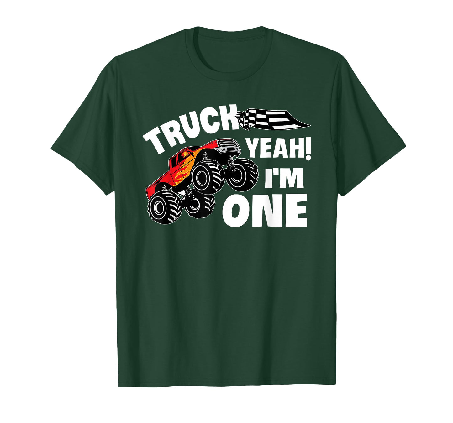 Truck Yeah I'm One Year Old 1st Birthday Monster Truck T-Shirt
