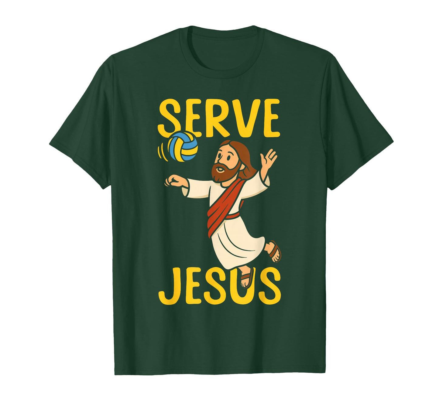 Volleyball Player Team Jesus Serve Jesus T-Shirt