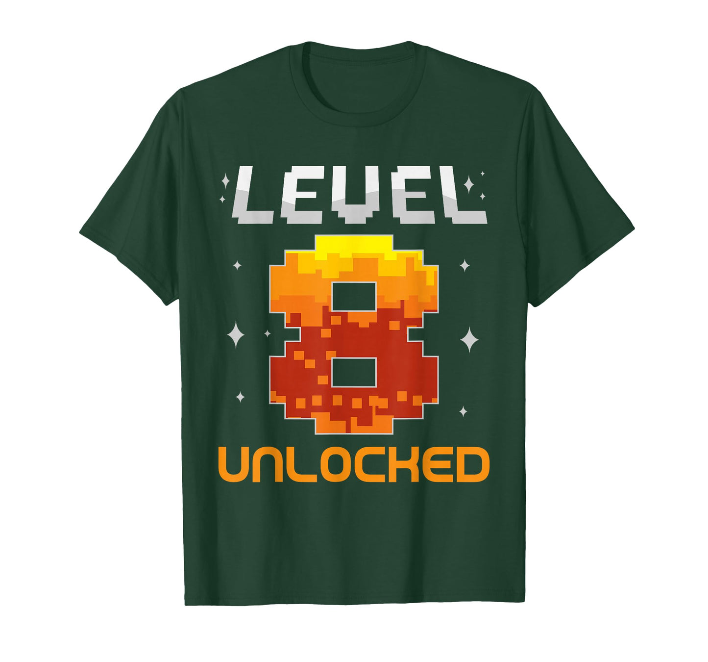 Level 8 Unlocked 8th Birthday Eight Years Old Gamer Gaming T-Shirt