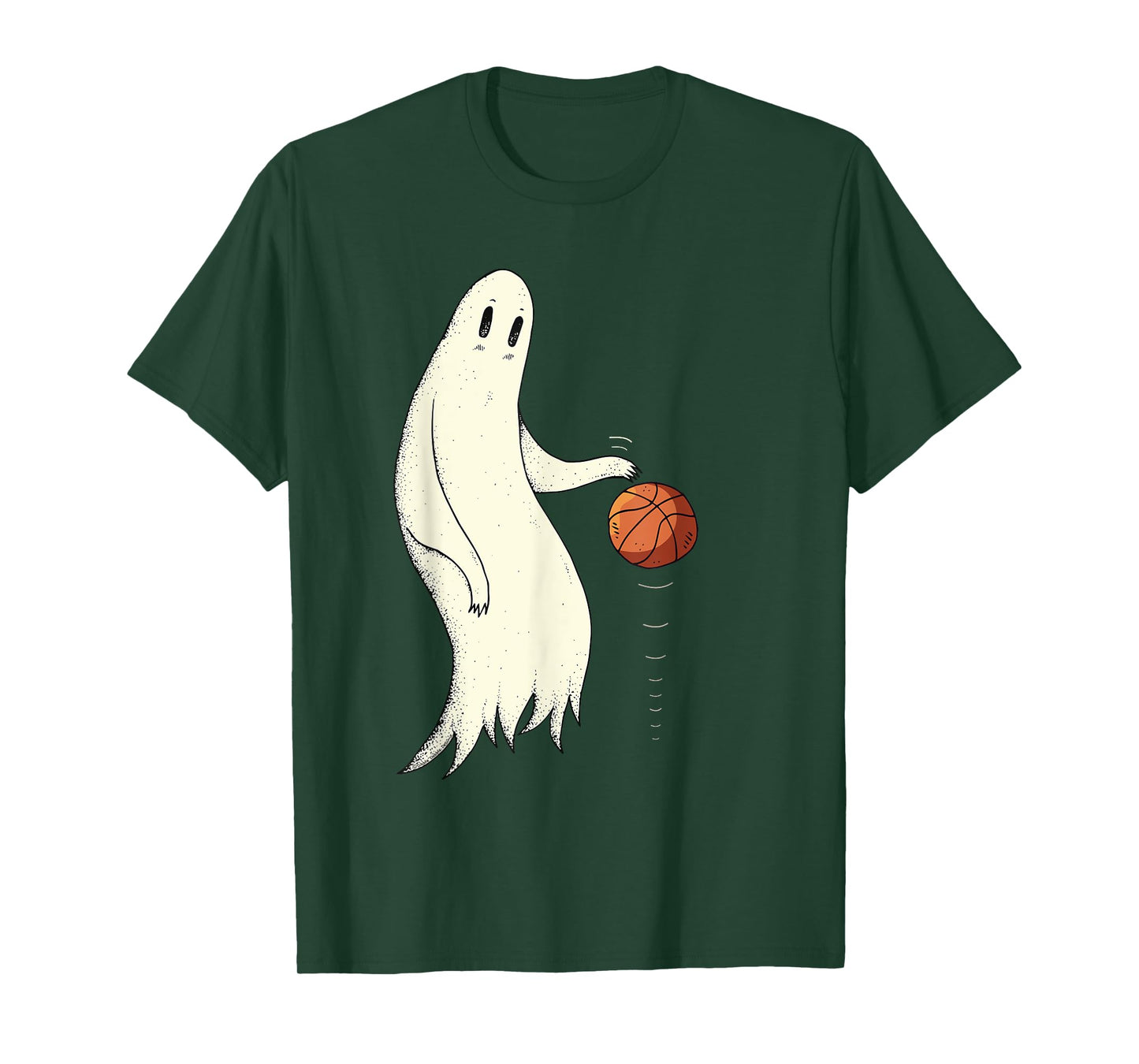 Funny Cool Ghost Dribbling Basketball - Halloween Basketball T-Shirt