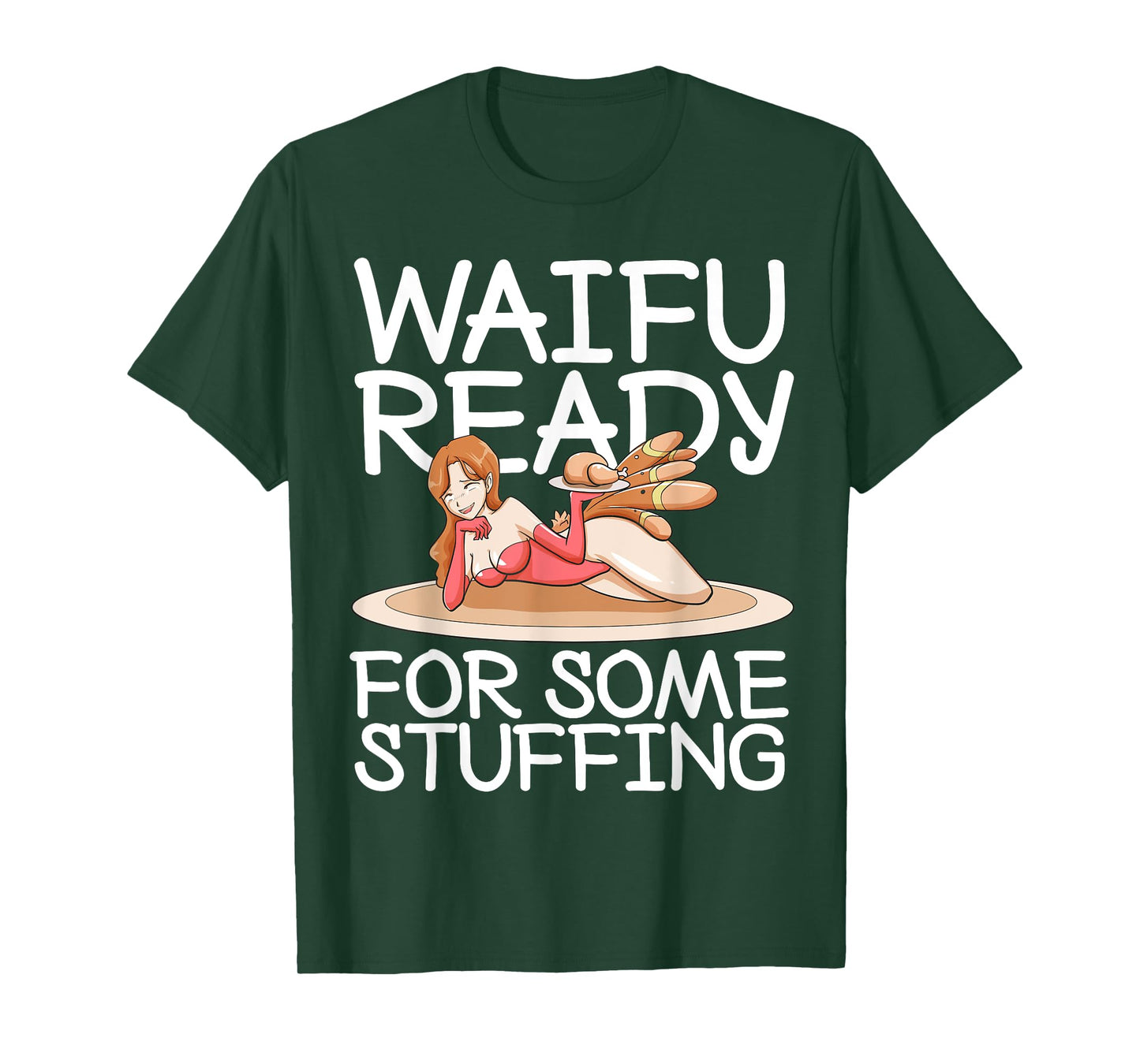Otaku Ahegao Anime Thanksgiving Ecchi Hentai Lewd Sexy Waifu T-Shirt