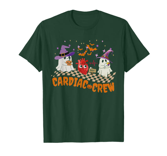 Cardiac Crew Heart Anatomy Boo Ghosts Halloween Cardiology T-Shirt