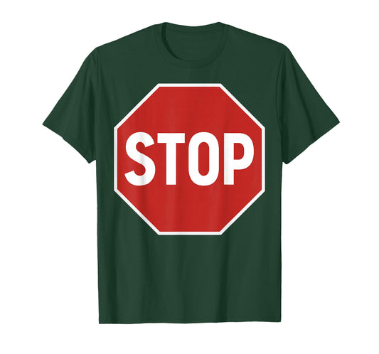 Stop Sign Costume Novelty Road Signs Halloween Outfit T-Shirt