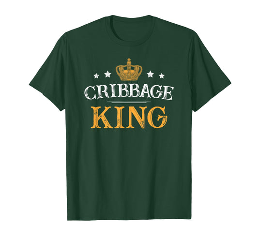 Cribbage King Funny Gift Tee Shirt Board Card Game Player T-Shirt