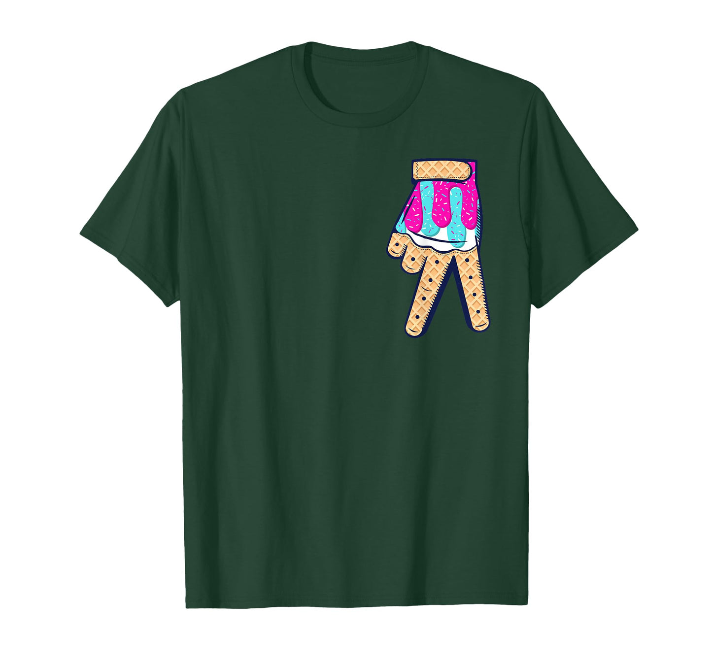 Baseball Ice Cream Drip Boys Home Plate Glove Respect Drip T-Shirt