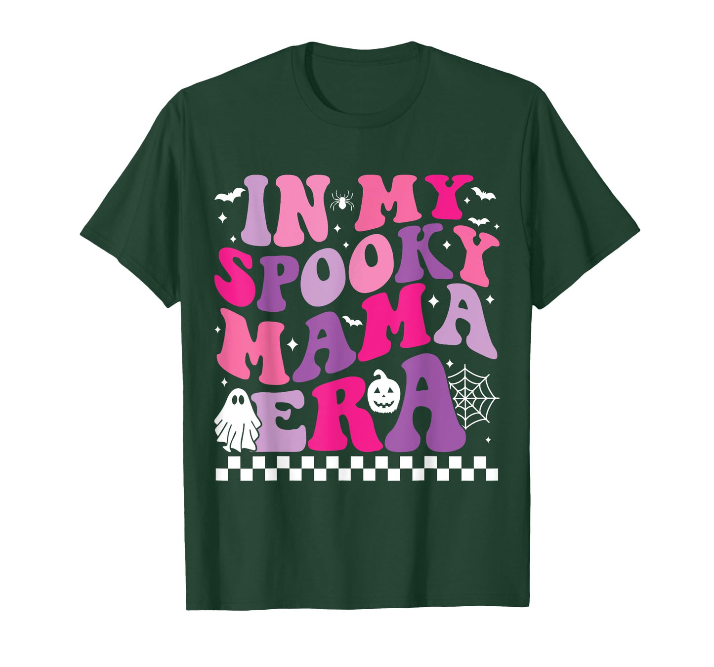 Groovy In My Spooky Mama Era Funny Halloween Mom Ghost T-Shirt