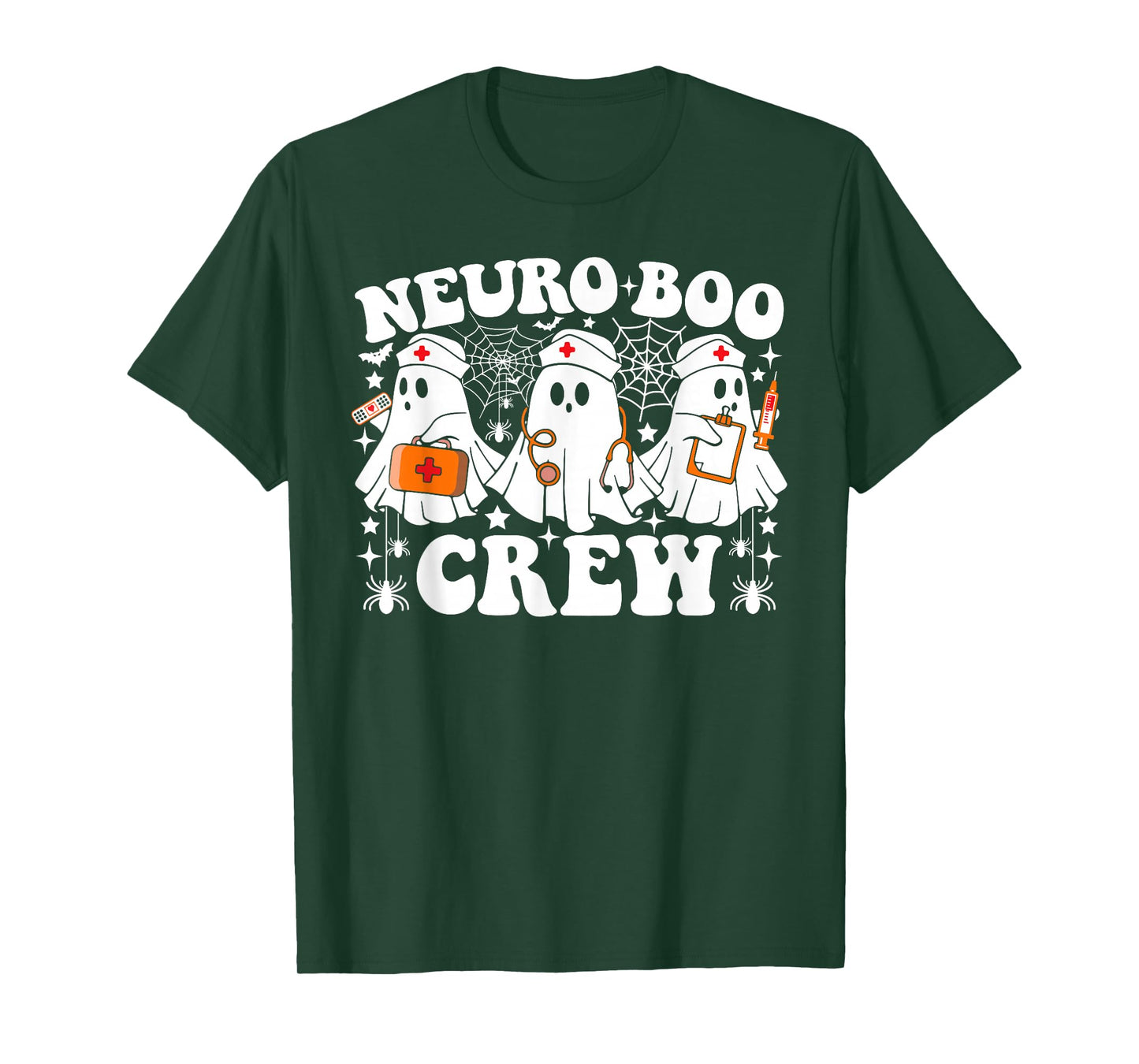 Neuro Boo Crew Nurse Funny Ghost Halloween T-Shirt