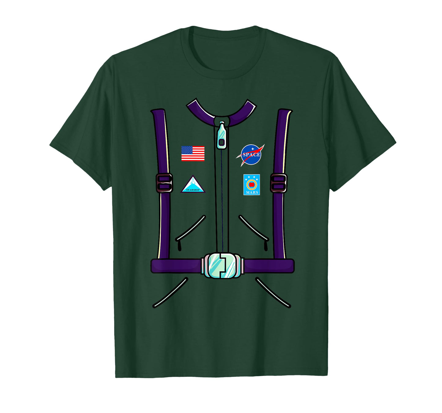 Astronaut Costume Space Suit Adult Men Women Kids Boys T-Shirt