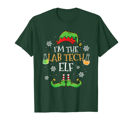 Im The Lab Tech Elf Christmas T-Shirt
