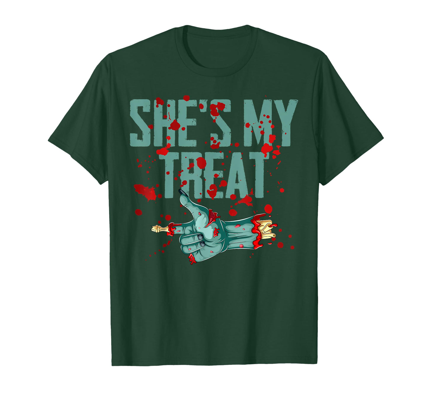 He's My Trick She's My Treat Halloween Zombie Matching T-Shirt
