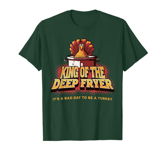Fried Turkey Thanksgiving Day Christmas Men Grill and BBQ T-Shirt