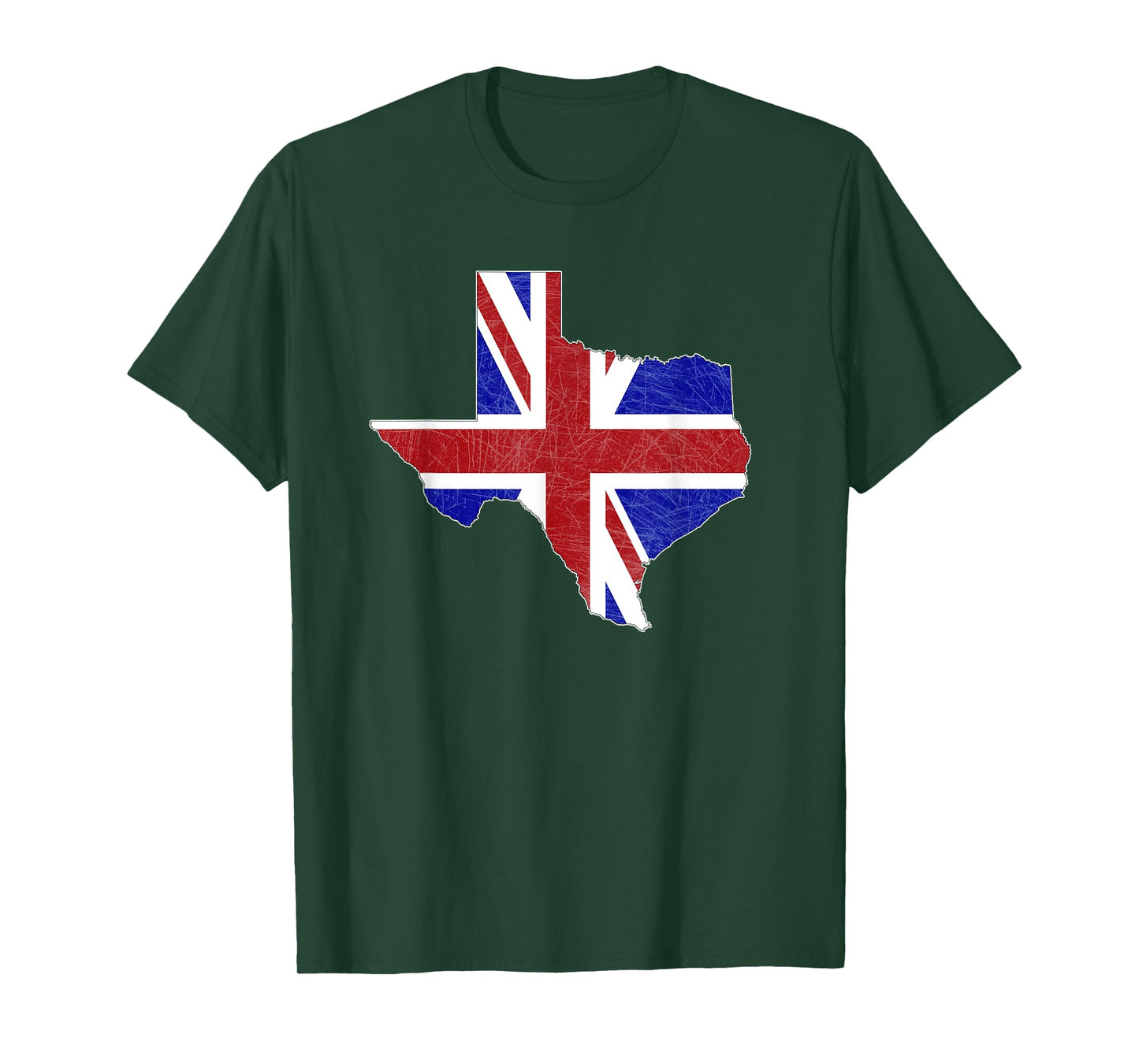 British Texas - UK Union Jack Flag Texas State Shape Design T-Shirt