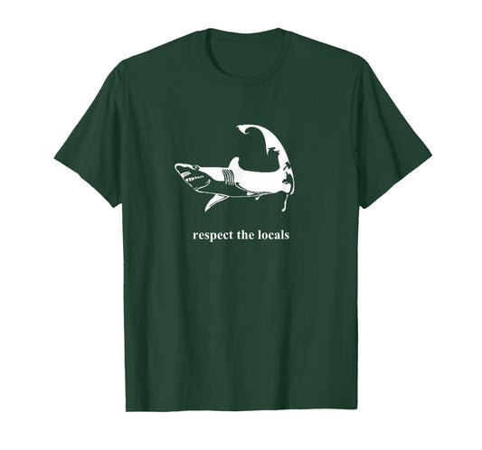 Cape Cod Shark Respect The Locals T-Shirt T-Shirt