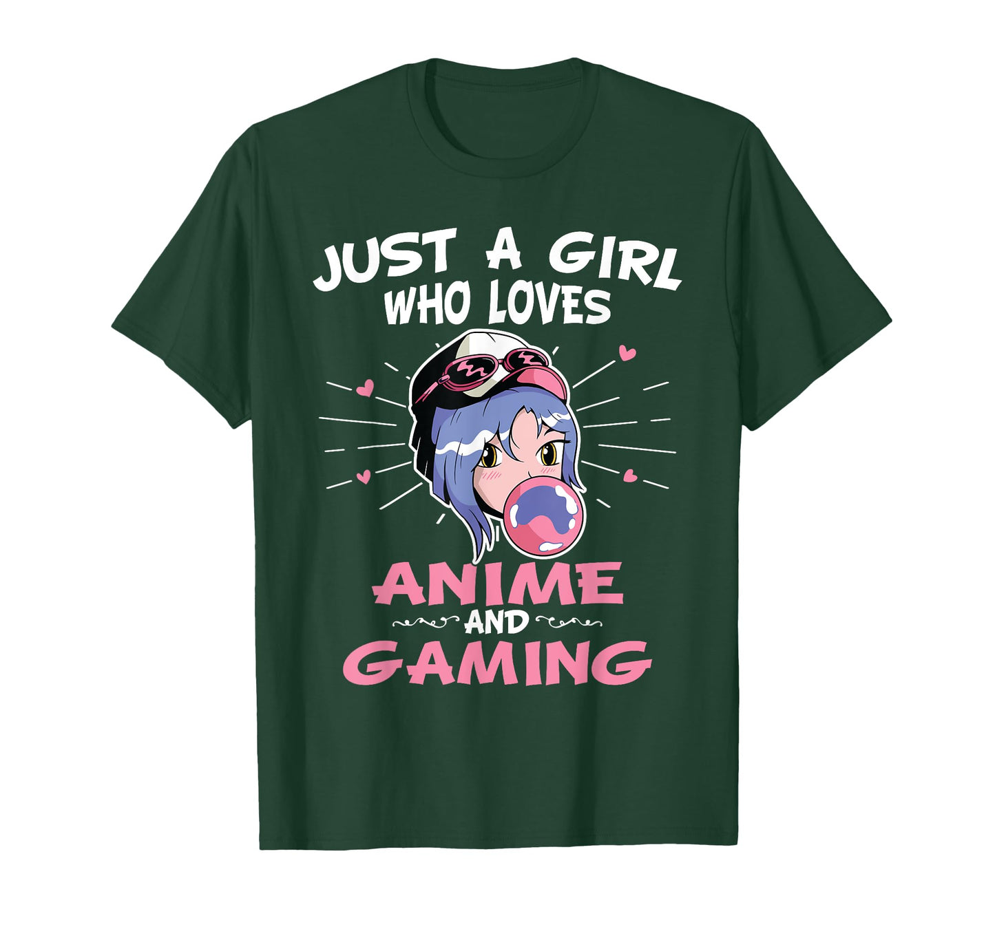 Just A Girl Who Loves Anime And Gaming Manga Animation T-Shirt