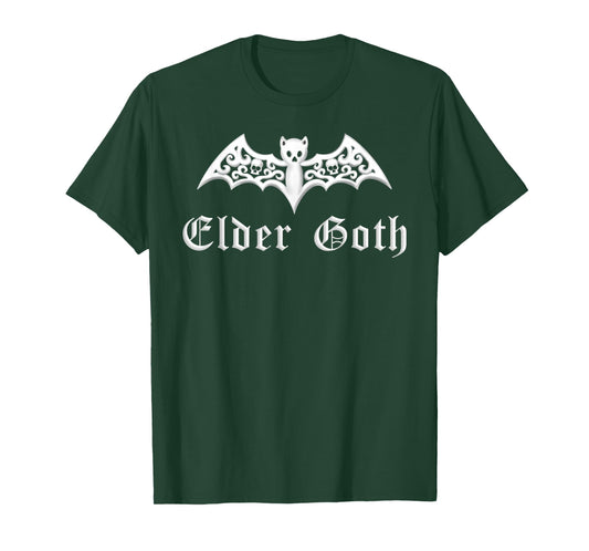 Elder Goth Gothic Lace Look Ornamental Design T-Shirt