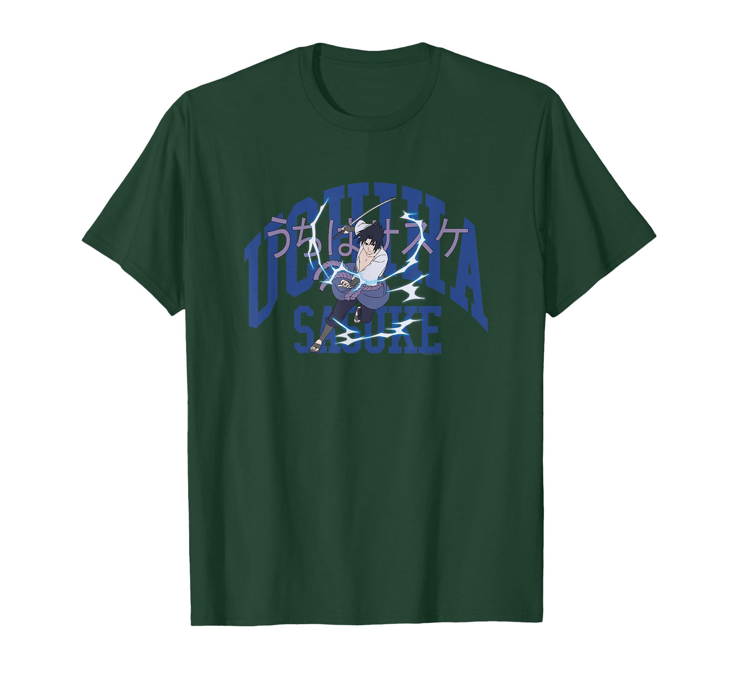 Naruto Shippuden Uchiha Sasuke Collegiate Anime T-Shirt