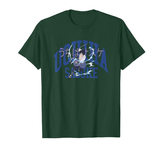 Naruto Shippuden Uchiha Sasuke Collegiate Anime T-Shirt