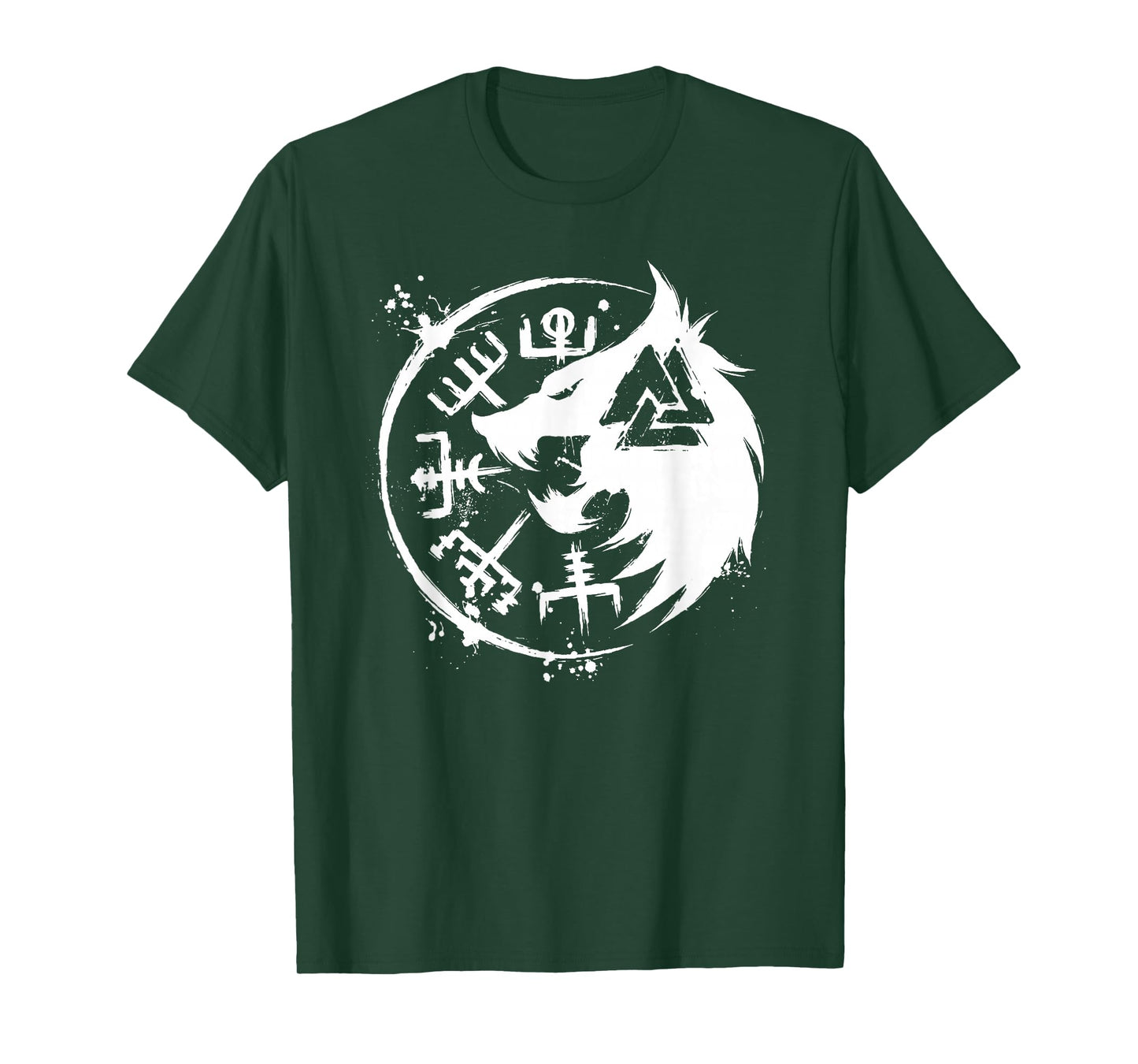 Fenrir Wolf Fenris-Wolf - Viking Vegvisir Valknut T-Shirt