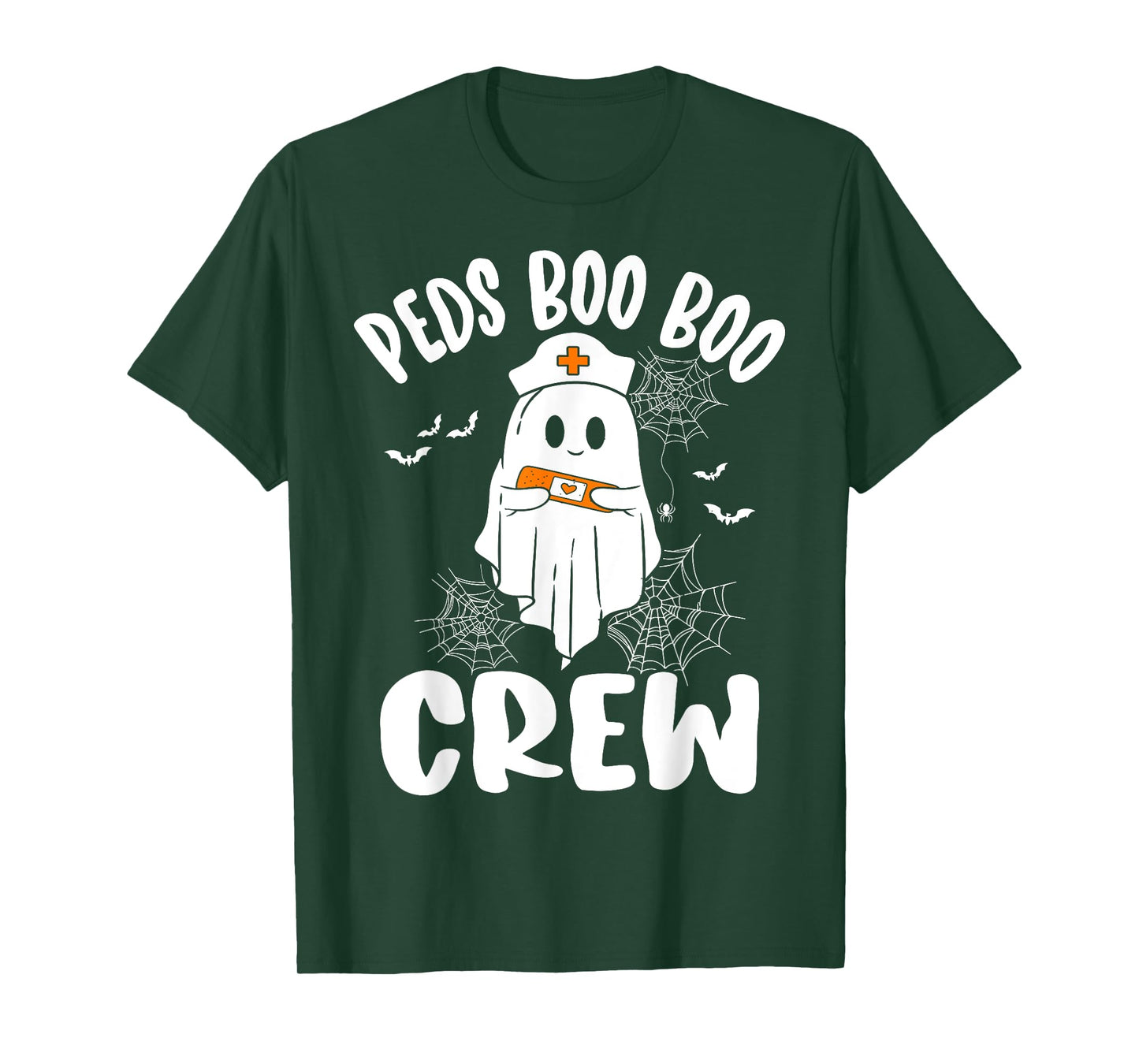 Peds Nurse Boo Crew Nurse Ghost Funny Halloween for Women T-Shirt