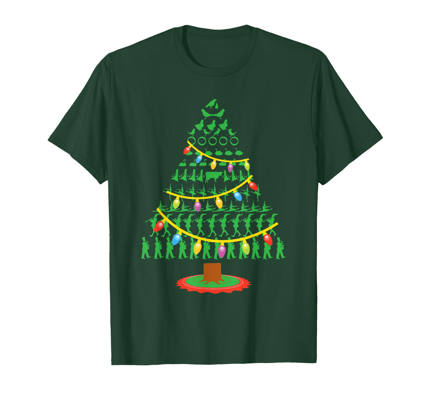 Twelve Days of Christmas Tree T Shirt T-Shirt