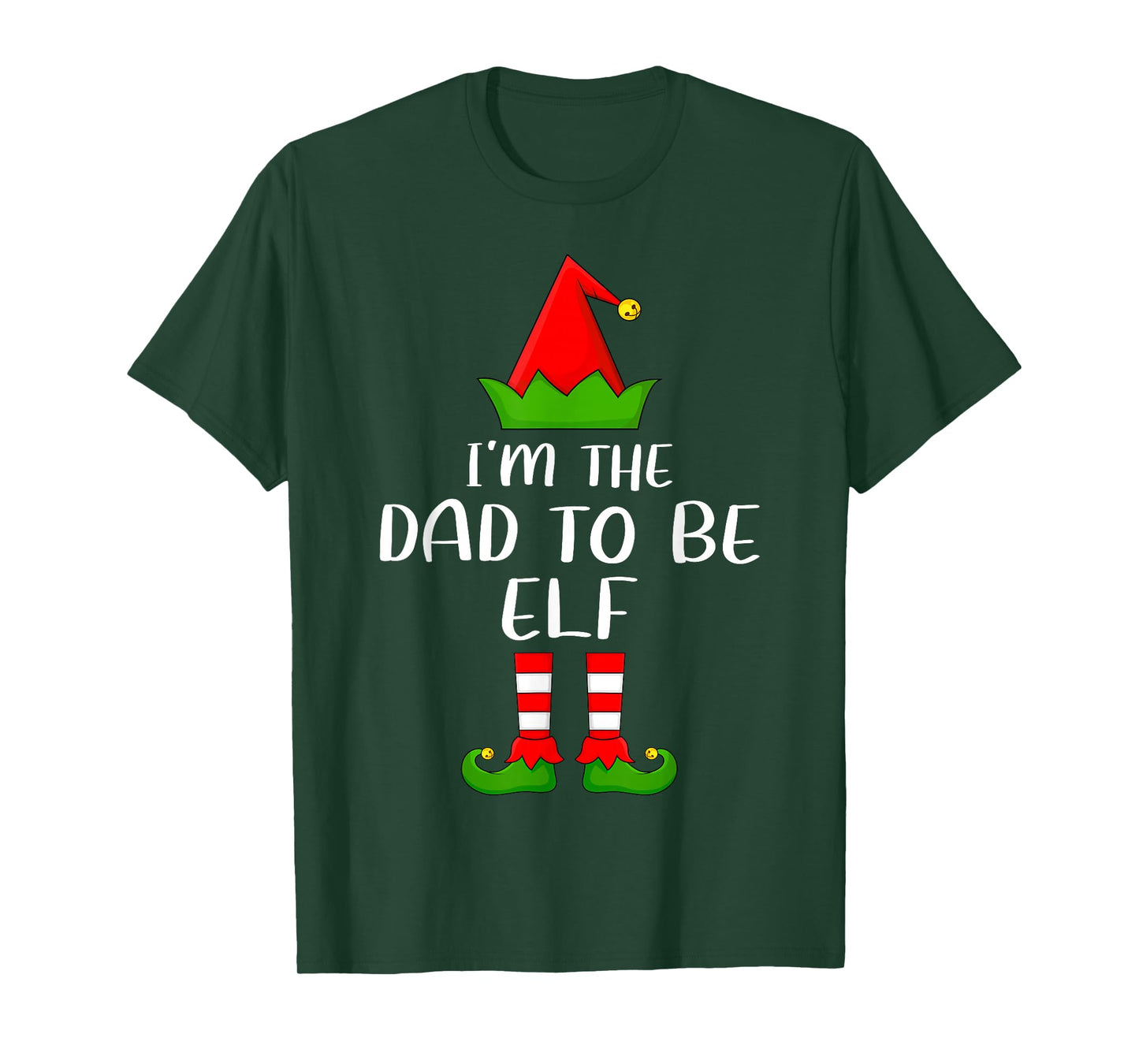 Funny Matching Family I'm The Dad to Be Elf Christmas T-Shirt