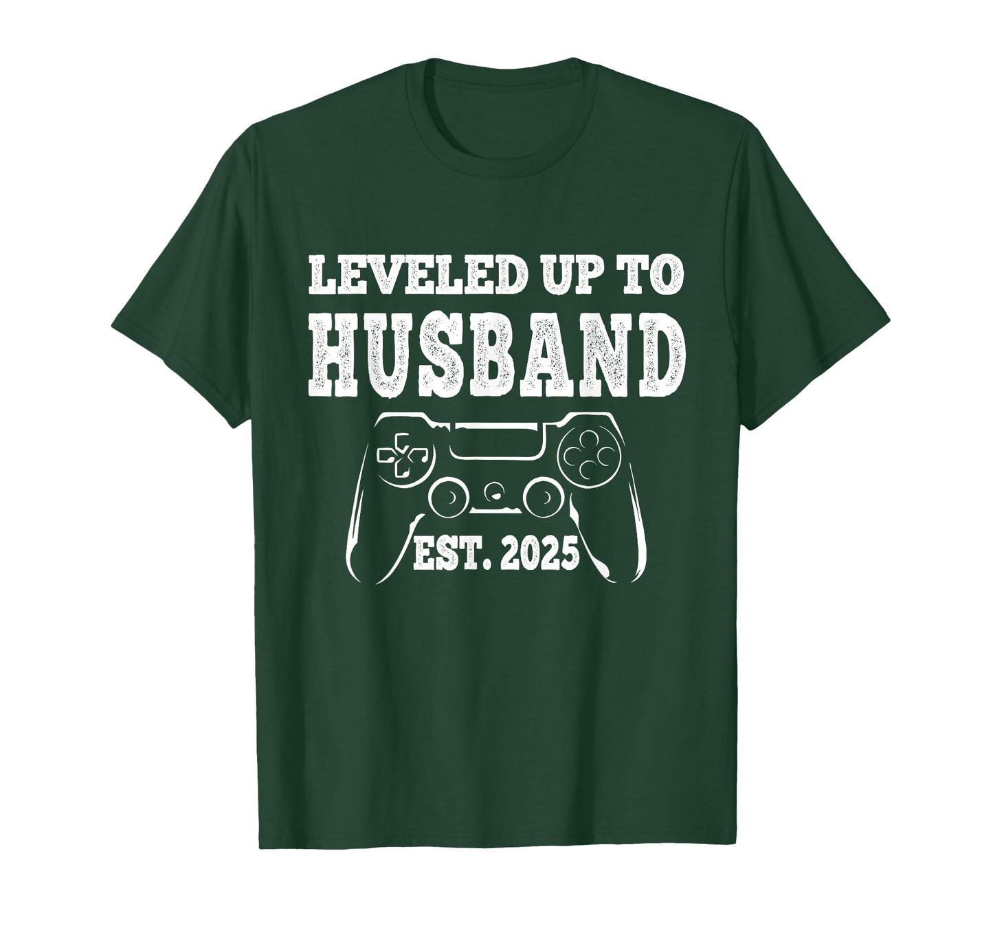 Leveled Up To Husband 2025 Newlywed Groom Just Married Gamer T-Shirt