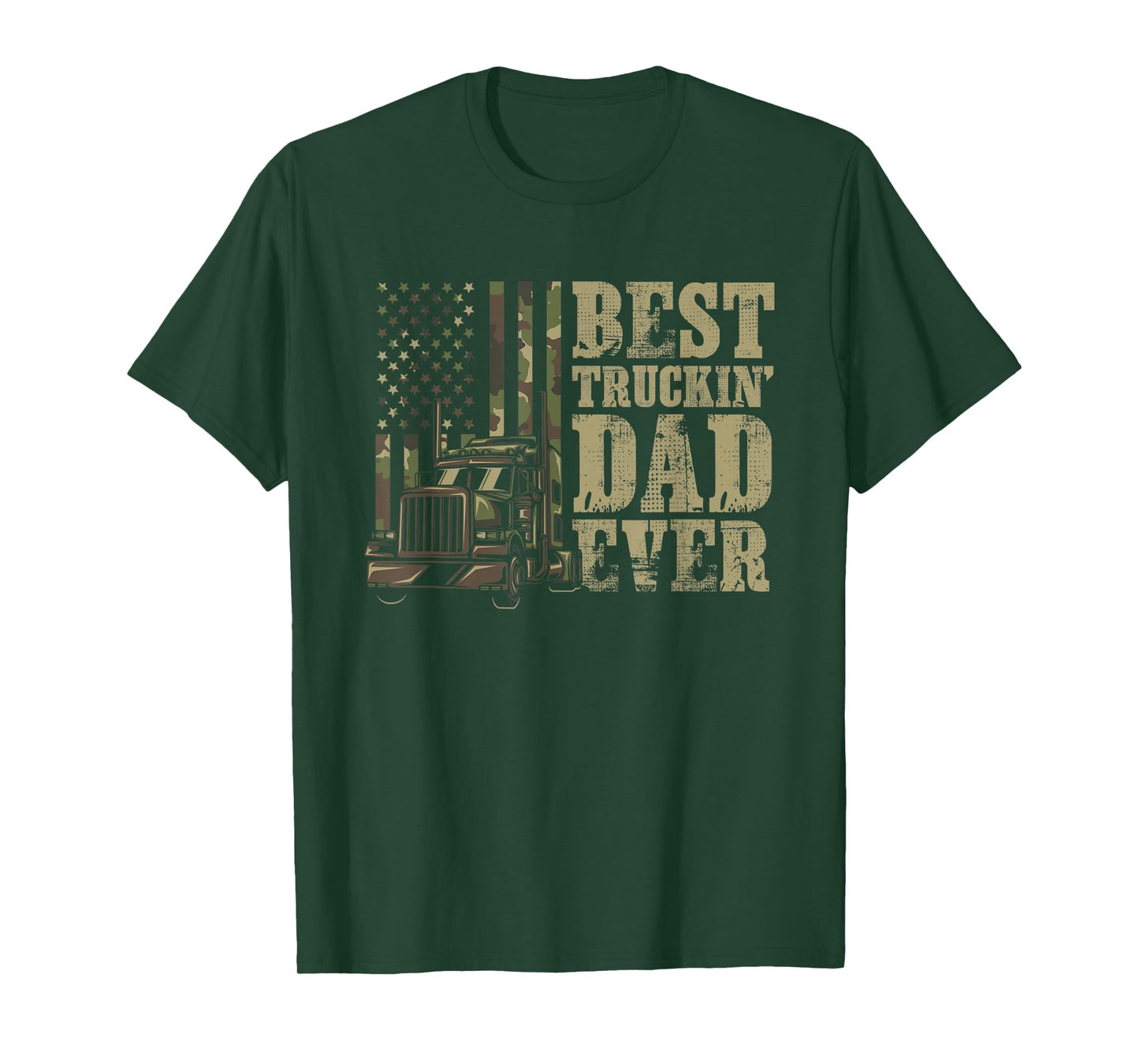 Best Trucking Dad Ever For A Trucker or Truck Driver Dad T-Shirt