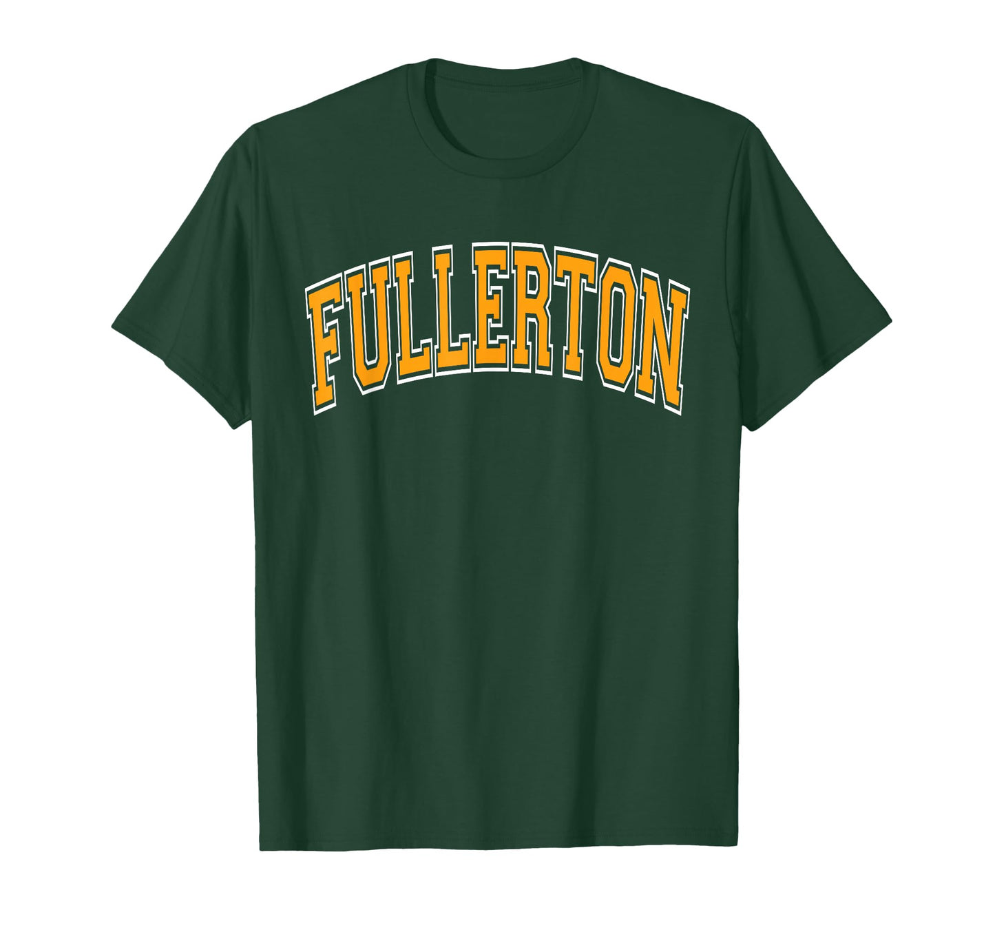Fullerton Arched Style Orange Text T-Shirt