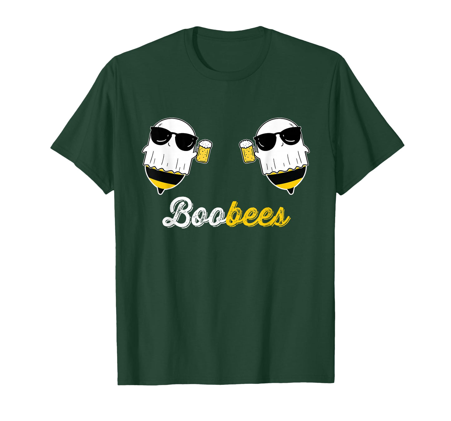 Boo Bees Halloween Costume Cute Ghost drinking Beer Funny T-Shirt
