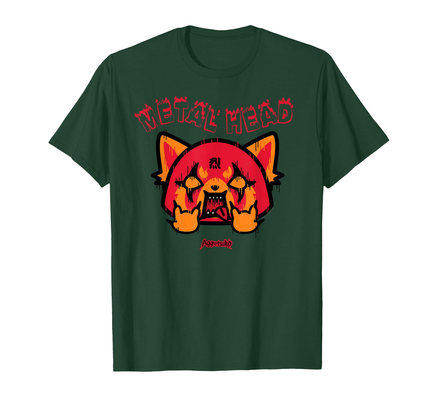 Aggretsuko Rage Metal Head Tee Shirt T-Shirt